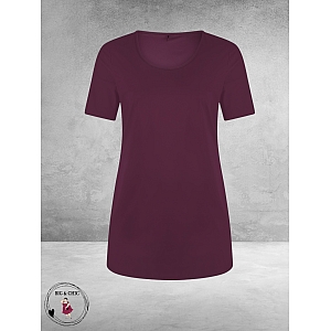 Plus Basics Travel Shirt Rond Hals Burgundy